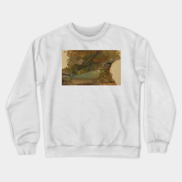 Woodland Stream by Frederic Edwin Church Crewneck Sweatshirt by Classic Art Stall